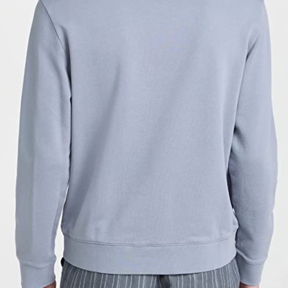 Zig Zag Rib Washed Crewneck Sweatshirt - Brand New - NEVER WORN - Powder Blue - Picture 2 of 6